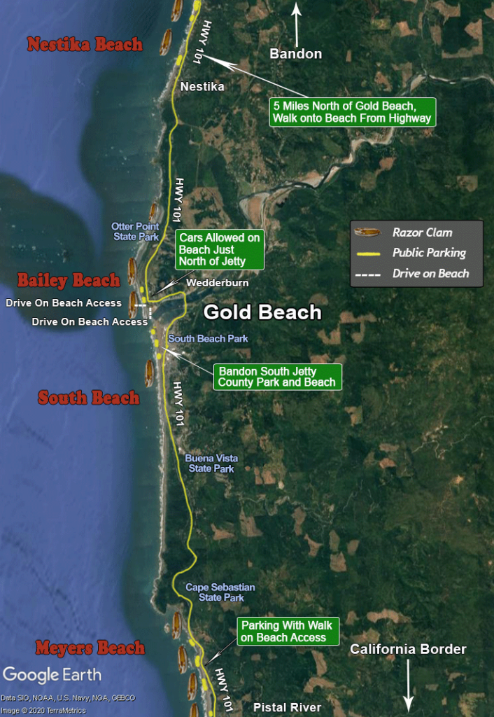 Gold Beach, Bailey Beach, Meyers Beach